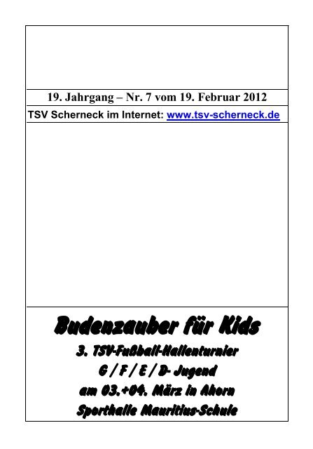 Budenzauber fÄr Kids - TSV Scherneck