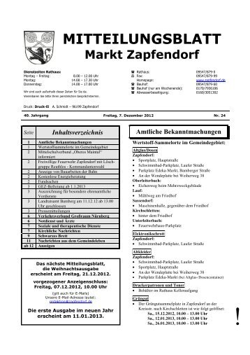 Mitteilungsblatt Nr. 24 - Zapfendorf