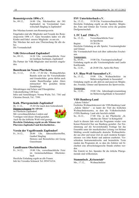 Mitteilungsblatt Nr. 24 - Zapfendorf
