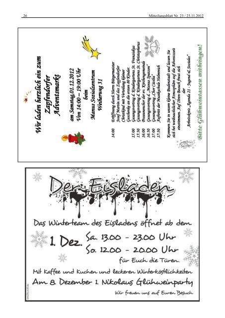 Mitteilungsblatt Nr. 23 - Ende November - Zapfendorf