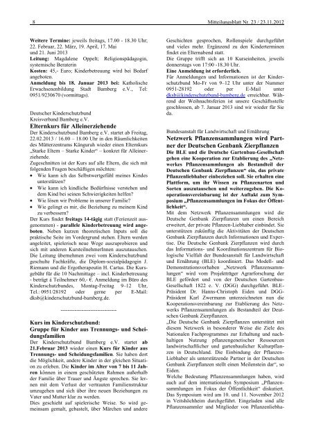 Mitteilungsblatt Nr. 23 - Ende November - Zapfendorf