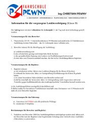 Information L17 - Fahrschule Pewny