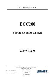 HANDBUCH BCC200 Bubble Counter Clinical - gampt