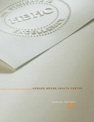 HOWARD BROWN HEALTH CENTER ANNUAL REPORT