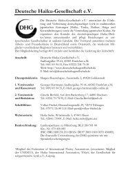 SOMMERGRAS, Nummer 92 - Deutsche Haiku-Gesellschaft e.V.