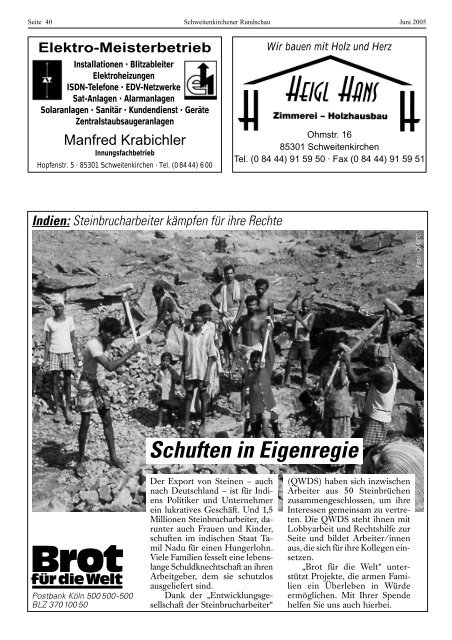 Rundschau 02/2005 - Gemeinde Schweitenkirchen