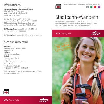 Stadtbahn-Wandern - KVV - Karlsruher Verkehrsverbund