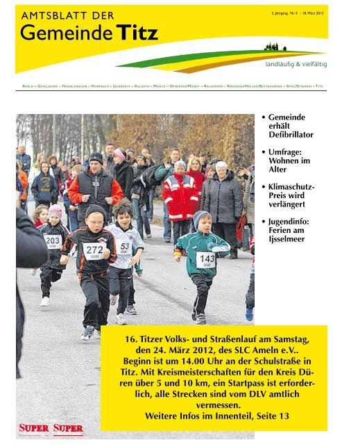 Amtsblatt Nr. 4 vom 18.03.2012 - Gemeinde Titz