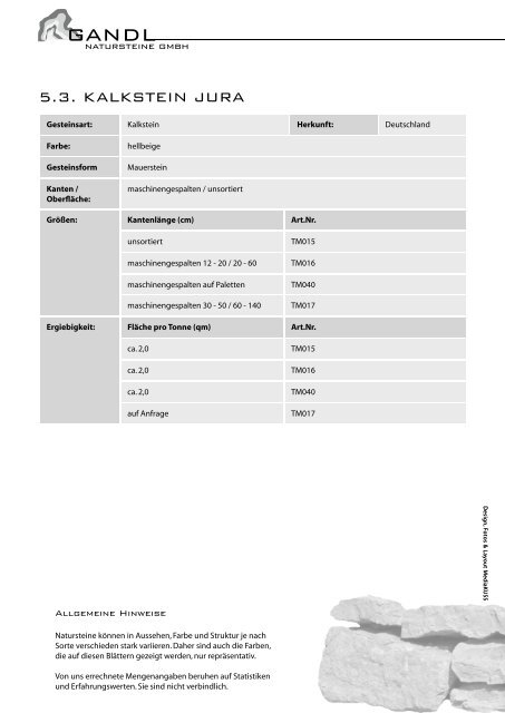 Mauerwerk - Gandl Natursteine GmbH