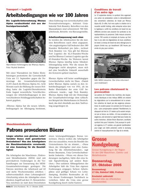 Download Unia Nordwest Nr. 4 (PDF) - in.f.a.m. Medienbüro