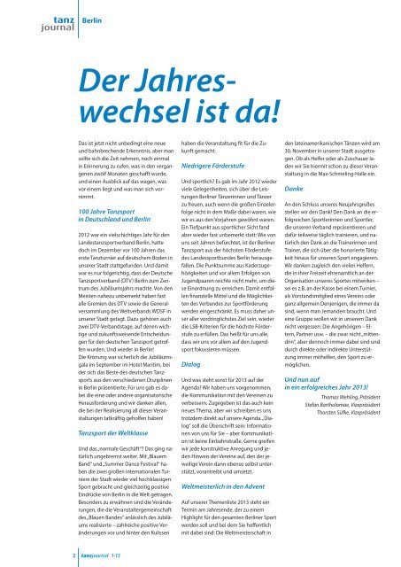 Tanzjournal - DTV