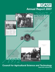 Annual Report 2007 - Council for Agricultural Science and Technology