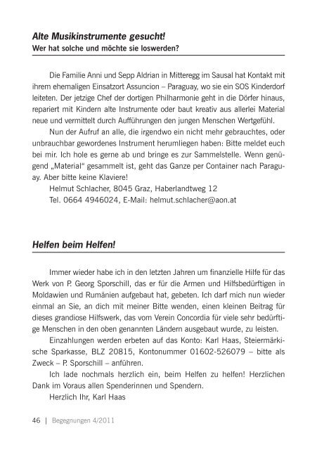 Heft Innenteil 4/2011 - Katholischen Aktion Steiermark