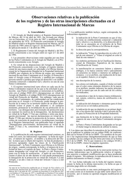 Gazette OMPI des marques internationales WIPO Gazette of ...