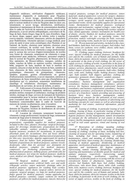 Gazette OMPI des marques internationales WIPO Gazette of ...