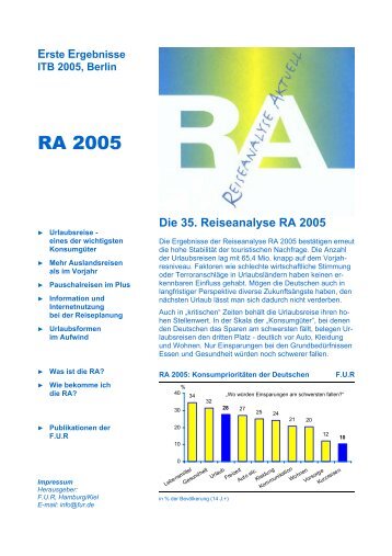 RA 2005 - FUR Forschungsgemeinschaft Urlaub und Reisen