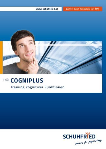 CogniPlus. Training kognitiver Funktionen - SCHUHFRIED GmbH