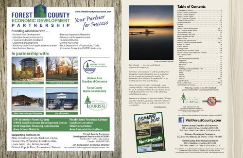 Download Our Visitor Guide - Forest County Chamber of Commerce