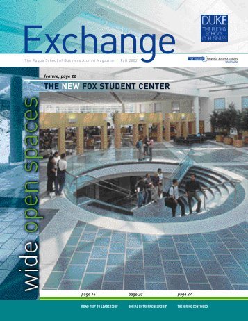 thenew fox student center - Duke University's Fuqua School of ...