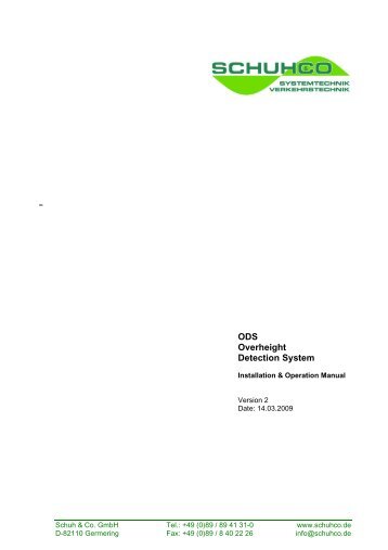 ODS-User Manual - Schuh & Co. GmbH