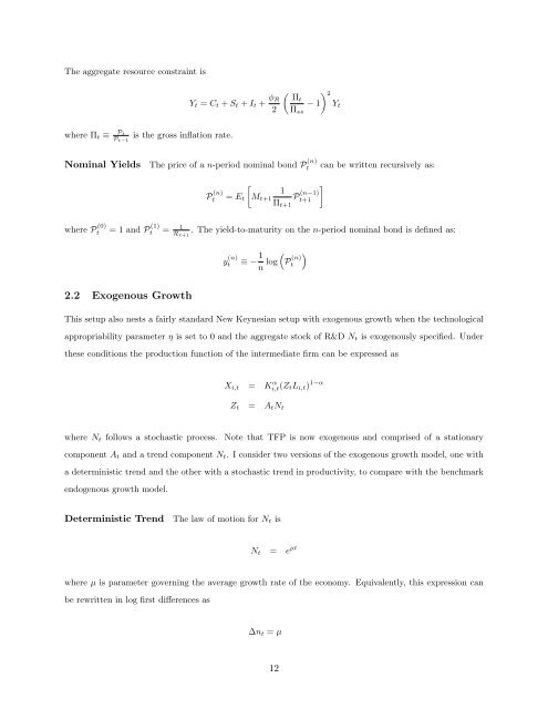 Equilibrium Growth, Inflation, and Bond Yields - Duke University's ...