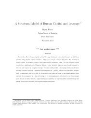 A Structural Model of Human Capital and Leverage - Duke ...