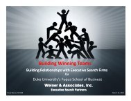 Building Winning Teams - Duke University's Fuqua School of Business