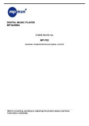 DIGITAL MUSIC PLAYER MP3&WMA USER MANUAL MP-F62