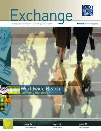 Exchange Magazine, Fall 2003 - Duke University's Fuqua School of ...