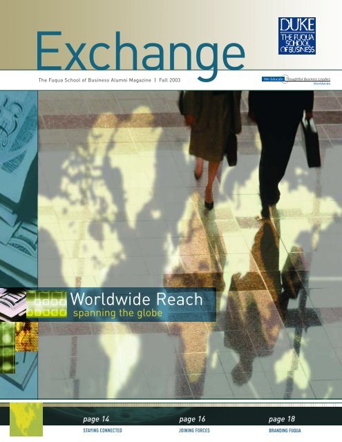 Exchange Magazine, Fall 2003 - Duke University's Fuqua School of ...