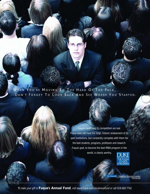 Exchange Magazine, Fall 2003 - Duke University's Fuqua School of ...