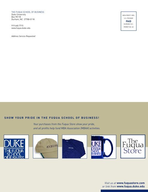 Exchange Magazine, Fall 2003 - Duke University's Fuqua School of ...