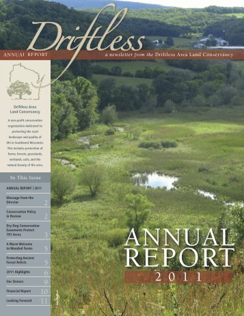 2011 Annual Report (PDF 2.2 MB) - Driftless Area Land Conservancy