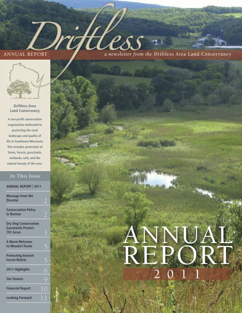 2011 Annual Report (PDF 2.2 MB) - Driftless Area Land Conservancy