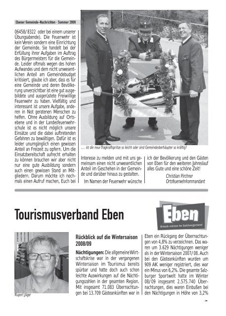 Gemeindezeitung Sommer 2009 - Gemeinde Eben