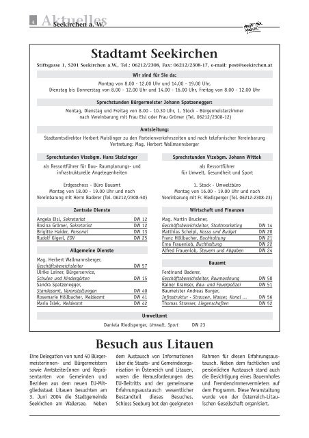 Stadt-Info 6/2004 - Seekirchen am Wallersee