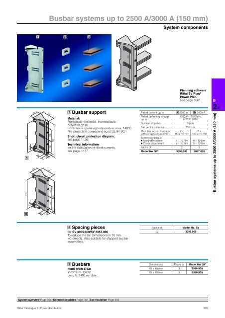 Busbar systems up to 800 A/1600 A (60 mm)