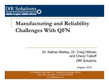 Manufacturing and Reliability Challenges With QFN - DfR Solutions