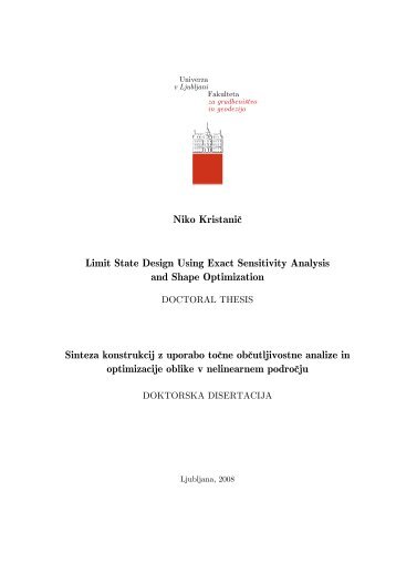 Niko Kristanič Limit State Design Using Exact Sensitivity Analysis ...