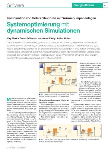 Systemoptimierung mit dynamischen Simulationen - Polysun ...