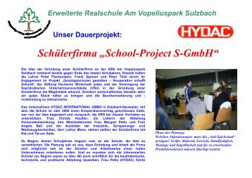 Schülerfirma „School-Project S-GmbH“