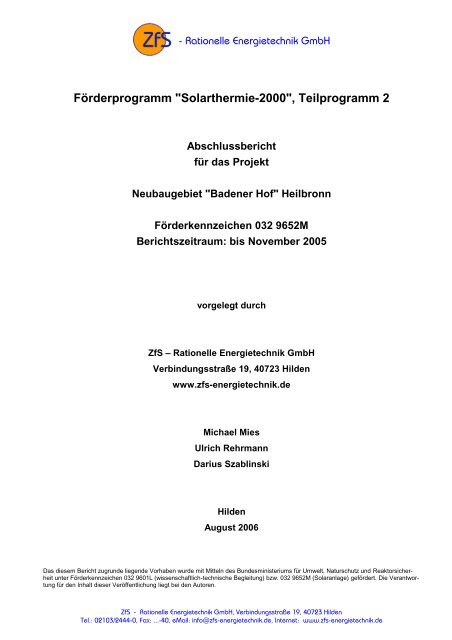 "Badener Hof", Heilbronn - Solar - so heizt man heute