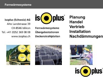 Fernwärmesysteme - isoplus (Schweiz)