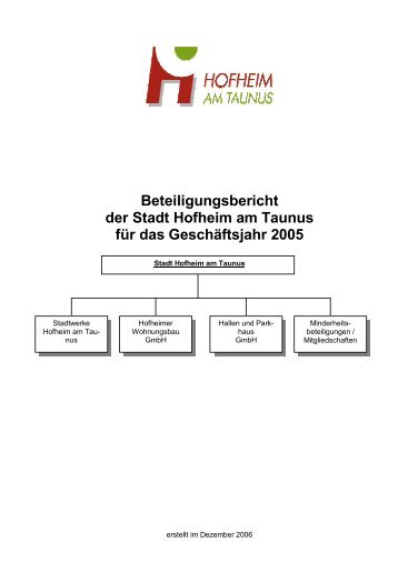 Beteiligungsbericht 2005.pdf - Stadt Hofheim am Taunus