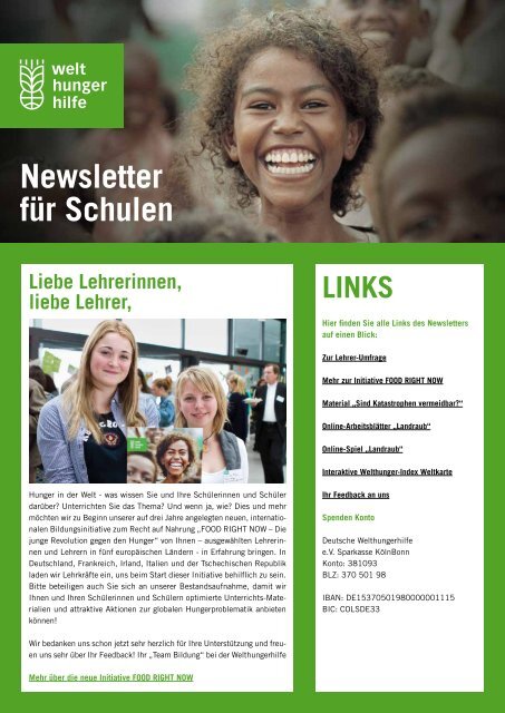 Download des Newsletters (PDF) - Welthungerhilfe