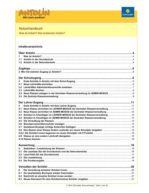 Nutzerhandbuch Pdf Antolin