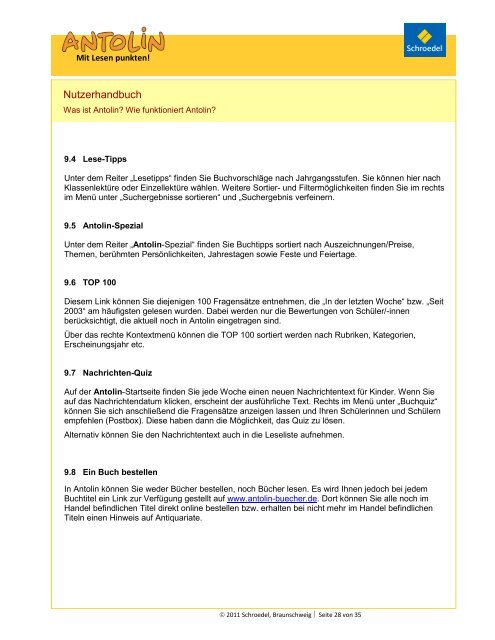 Nutzerhandbuch (PDF) - Antolin