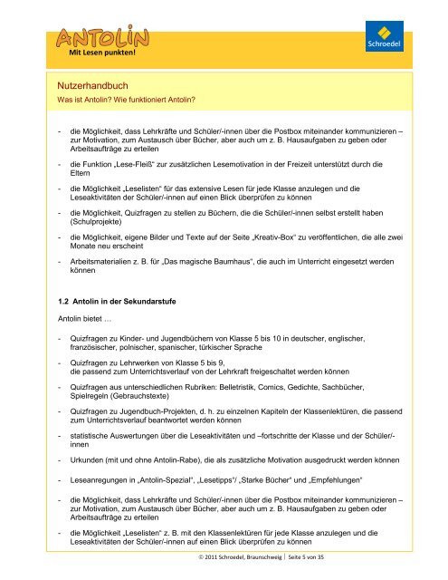 Nutzerhandbuch (PDF) - Antolin