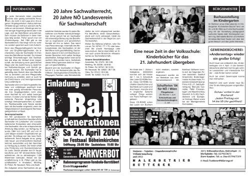 Gemeindezeitung, 01. Quartal 2004 - Marktgemeinde Kirchstetten