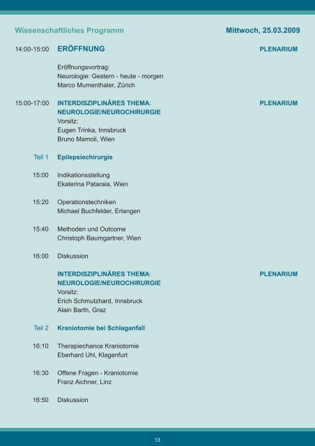 Kongressprogramm - Österreichische Gesellschaft für Neurologie